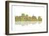 Oakland California Skyline 1-Marlene Watson-Framed Giclee Print