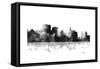 Oakland California Skyline BG 1-Marlene Watson-Framed Stretched Canvas