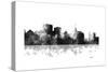 Oakland California Skyline BG 1-Marlene Watson-Stretched Canvas