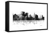 Oakland California Skyline BG 1-Marlene Watson-Framed Stretched Canvas