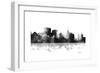 Oakland California Skyline BG 1-Marlene Watson-Framed Giclee Print