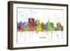 Oakland California Skyline MCLR 1-Marlene Watson-Framed Giclee Print