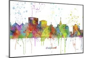 Oakland California Skyline MCLR 1-Marlene Watson-Mounted Giclee Print