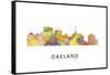 Oakland California Skyline-Marlene Watson-Framed Stretched Canvas