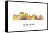 Oakland California Skyline-Marlene Watson-Framed Stretched Canvas