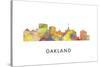 Oakland California Skyline-Marlene Watson-Stretched Canvas