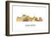 Oakland California Skyline-Marlene Watson-Framed Giclee Print