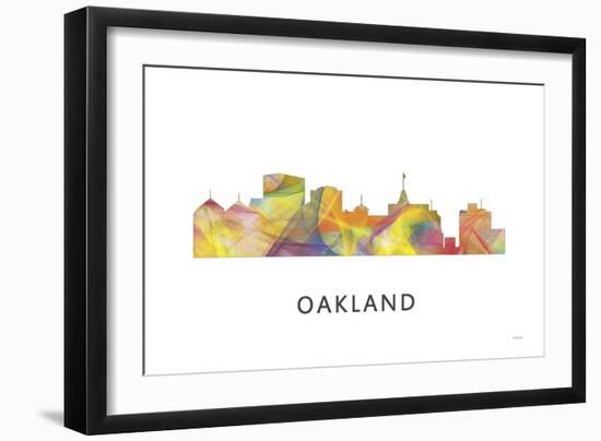 Oakland California Skyline-Marlene Watson-Framed Giclee Print