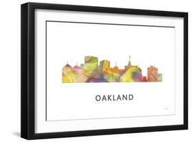 Oakland California Skyline-Marlene Watson-Framed Giclee Print