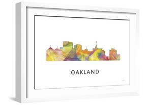 Oakland California Skyline-Marlene Watson-Framed Giclee Print