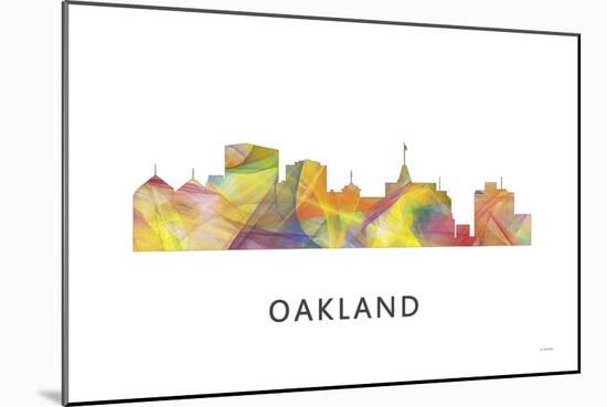 Oakland California Skyline-Marlene Watson-Mounted Giclee Print