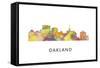 Oakland California Skyline-Marlene Watson-Framed Stretched Canvas