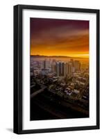 Oakland Downtown Mellow Burn Mood East Bay-Vincent James-Framed Premium Photographic Print