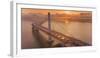 Oakland Glow - Oakland East Bay Bridge, San Francisco Bay-Vincent James-Framed Photographic Print