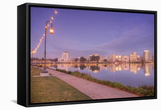 Oakland Lakeside Path, Lake Merritt-Vincent James-Framed Stretched Canvas