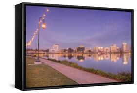 Oakland Lakeside Path, Lake Merritt-Vincent James-Framed Stretched Canvas