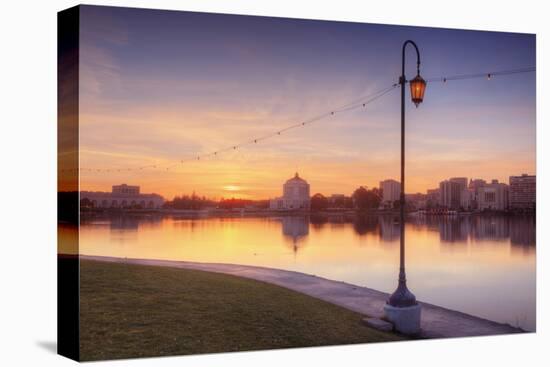 Oakland Lakeside Scene-Vincent James-Stretched Canvas