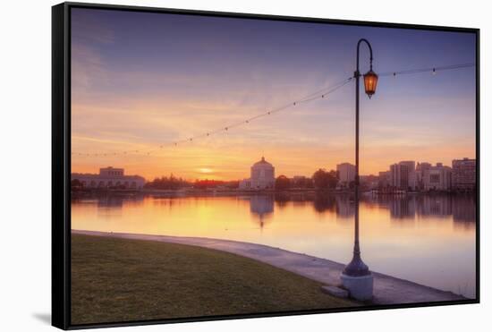 Oakland Lakeside Scene-Vincent James-Framed Stretched Canvas