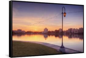 Oakland Lakeside Scene-Vincent James-Framed Stretched Canvas