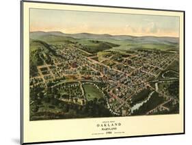 Oakland, Maryland - Panoramic Map-Lantern Press-Mounted Art Print