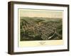 Oakland, Maryland - Panoramic Map-Lantern Press-Framed Art Print