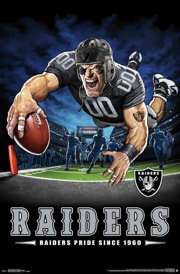 OAKLAND RAIDERS - END ZONE 17-null-Lamina Framed Poster