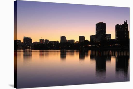 Oakland Skyline and Lake Merritt, Oakland, California, United States of America, North America-Richard Cummins-Stretched Canvas