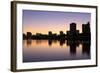 Oakland Skyline and Lake Merritt, Oakland, California, United States of America, North America-Richard Cummins-Framed Photographic Print