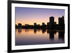 Oakland Skyline and Lake Merritt, Oakland, California, United States of America, North America-Richard Cummins-Framed Photographic Print