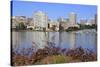 Oakland Skyline and Lake Merritt, Oakland, California, United States of America, North America-Richard Cummins-Stretched Canvas