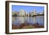 Oakland Skyline and Lake Merritt, Oakland, California, United States of America, North America-Richard Cummins-Framed Photographic Print