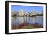 Oakland Skyline and Lake Merritt, Oakland, California, United States of America, North America-Richard Cummins-Framed Photographic Print