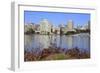 Oakland Skyline and Lake Merritt, Oakland, California, United States of America, North America-Richard Cummins-Framed Photographic Print