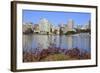 Oakland Skyline and Lake Merritt, Oakland, California, United States of America, North America-Richard Cummins-Framed Photographic Print