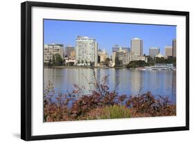 Oakland Skyline and Lake Merritt, Oakland, California, United States of America, North America-Richard Cummins-Framed Photographic Print