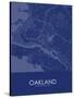 Oakland, United States of America Blue Map-null-Stretched Canvas