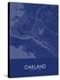 Oakland, United States of America Blue Map-null-Stretched Canvas