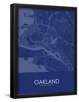 Oakland, United States of America Blue Map-null-Framed Poster