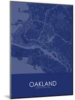 Oakland, United States of America Blue Map-null-Mounted Poster