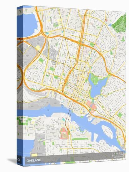 Oakland, United States of America Map-null-Stretched Canvas