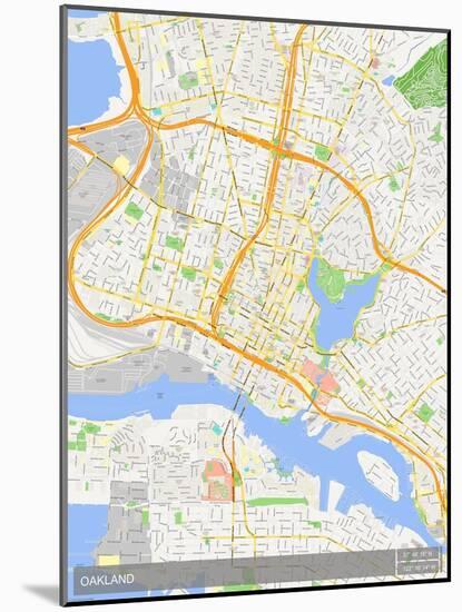 Oakland, United States of America Map-null-Mounted Poster