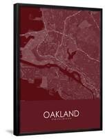 Oakland, United States of America Red Map-null-Framed Poster