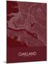 Oakland, United States of America Red Map-null-Mounted Poster