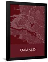 Oakland, United States of America Red Map-null-Framed Poster