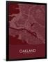 Oakland, United States of America Red Map-null-Framed Poster