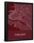 Oakland, United States of America Red Map-null-Framed Poster