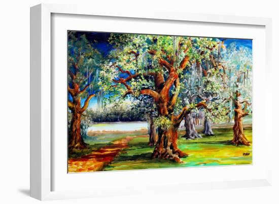 Oaks along the Bayou-Diane Millsap-Framed Art Print