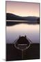 Oar boot on the Schluchsee at sundown, Black Forest, Baden-Wurttemberg, Germany-Markus Lange-Mounted Photographic Print