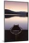 Oar boot on the Schluchsee at sundown, Black Forest, Baden-Wurttemberg, Germany-Markus Lange-Mounted Photographic Print