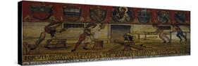 Oar Maker's Workshop in Venice, Painted on Wooden Board, Italy, 18th Century-null-Stretched Canvas